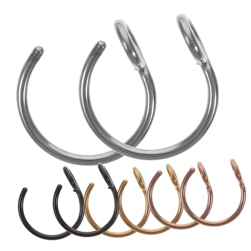 BESPORTBLE 8stücke Nasenringe Form Nasenschmuck Nasendekore Nasenornament Für Frauen Hautfreundlich Rostfrei Hochglanzpoliert Tragbar Für Alltag Party von BESPORTBLE