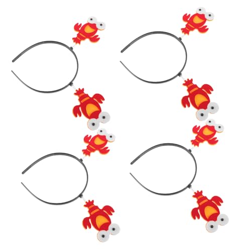 BESPORTBLE 8stücke Hummer Stirnband Krebs Kopfschmuck Haar Hoops Meerestier Haarband Party Zubehör Hummer Haarschmuck Tier Cosplay Stirnbänder von BESPORTBLE