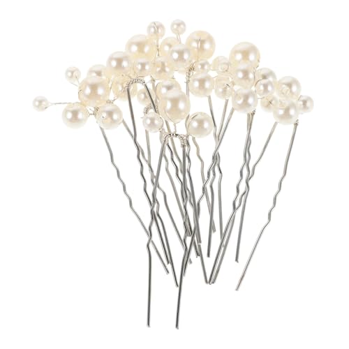 BESPORTBLE 9stücke Vintage Perlen Haarnadeln Für Hochzeit Stilvolle Haarclips Mit Blattdetails Leichtes Und Bequemes Design Für Frauen Brautschmuck Und Kopfschmuck Für Blumenmädchen Und von BESPORTBLE