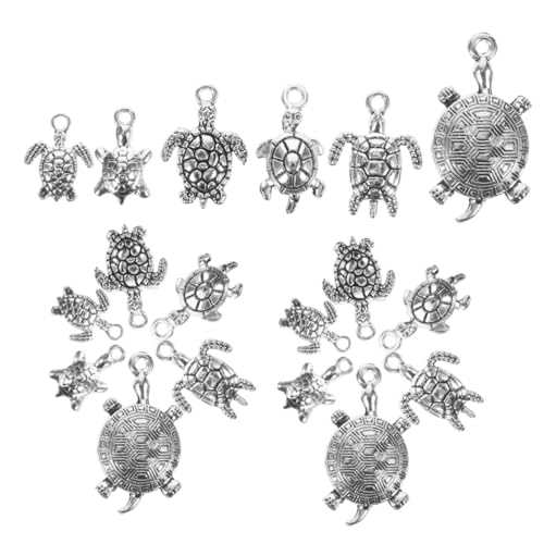 BESPORTBLE 90 Stück Schildkröten Anhänger im Antikstil DIY Schmuck Bastelmaterial für Armbänder und Schlüsselanhänger für Kreative Projekte und von BESPORTBLE