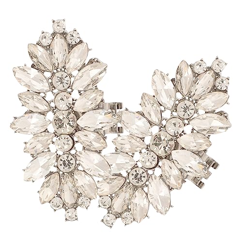 BESPORTBLE Abnehmbare Silberne Strass Schuhclips mit Funkelnden Schleifen Hochzeitsschmuck Buckles für Damenschuhe Vielseitige DIY Schuhdekoration für High Heels und Festliche Anlässe von BESPORTBLE