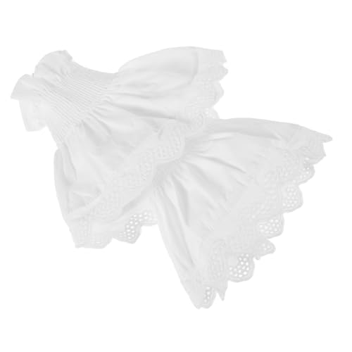 BESPORTBLE Abnehmbare Weiße Spitzen Armbänder mit Rüschen Baumwoll Handgelenkmanschetten für Damen Fake Ärmel Manschetten Komfortable und Vielseitige Frauen Handgelenk von BESPORTBLE