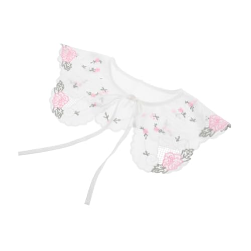 BESPORTBLE Abnehmbarer Bestickter Falscher Damenkragen Dreieckiger Spitzenimitat kragen Modischer Fake kragen für Blusen Vielseitig Kombinierbar Komfortabel Geeignet für Formelle und von BESPORTBLE