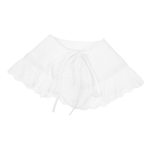 BESPORTBLE Abnehmbarer Damen Fake Collar mit Spitzenbesatz Atmungsaktiv Komfortabel Modischer Holzohren Kragen Vielseitig Kombinierbar zu Blusen Pullovern Eleganter Hals und von BESPORTBLE