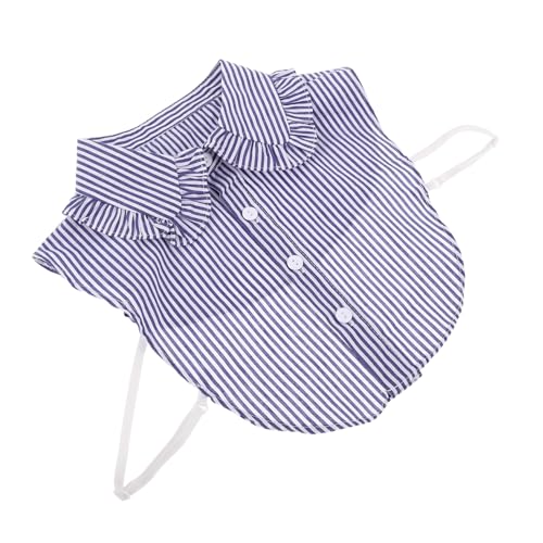 BESPORTBLE Abnehmbarer Damen Fake Kragen mit Rüschen Gestreifter Blusen krageneinsatz Elegante Falsche Halskrause für Formelle und Freizeit Outfits Pflegeleicht und Langlebig von BESPORTBLE