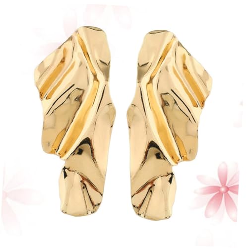 BESPORTBLE Abstrakte Metallohrringe Damen Goldfarbene Statement Ohrstecker Modischer Schmuck für Partys Alltag und Besondere Anlässe Elegantes Design Leicht und Vielseitig Kombinierbar von BESPORTBLE