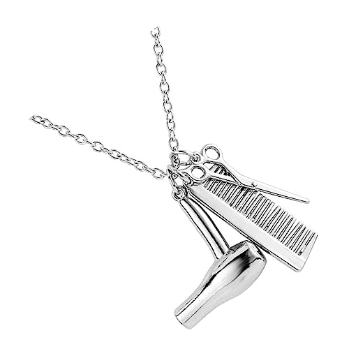 BESPORTBLE Alloy Halskette Mit Haartrockner Schere Und Kamm Anhänger Stylische Friseur-halskette Für Männer Und Frauen Langlebig Und Hautfreundlich Für Alltag BESPORTBLE Alloy Halskette Mit Haartrockner Schere Und Kamm Anhänger Stylische Friseur-halskette Für Männer Und Frauen Langlebig Und Hautfreundlich Für Alltag von BESPORTBLE