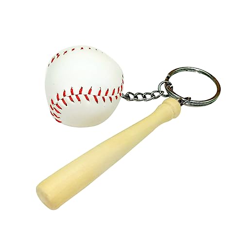 BESPORTBLE Baseball Schlüsselanhänger Baseball-Schlüsselanhänger Schlüsselbund Schlüsselhalter Schlüsselanhänger Schlüsselringe Schmücken Weiß Sport Anhänger Schlüsselanhänger von BESPORTBLE