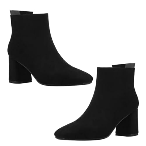 BESPORTBLE Ankle Boots Damen Blockabsatz PU Bequeme Kurzstiefel mit Reißverschluss Herbst Winter Party Alltag BESPORTBLE Ankle Boots Damen Blockabsatz PU Bequeme Kurzstiefel mit Reißverschluss Herbst Winter Party Alltag von BESPORTBLE