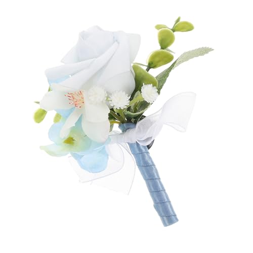 BESPORTBLE Anstecknadel Aus Seide Für Herren Künstliche Blumen-boutonniere Für Bräutigam Hochzeitsaccessoire Modisches Ansteckschmuck Für Anzug Party-dekoration Für Abschlussball Und von BESPORTBLE