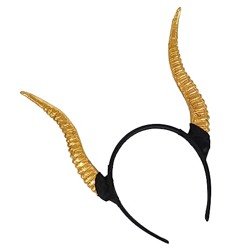 BESPORTBLE Antilopenhorn Haarreifen Für Weihnachten Und Halloween - Festlicher Kopfschmuck Für Cosplay - Partys Und Fotografie Elegantes Goldenes Design Für Besondere Anlässe von BESPORTBLE