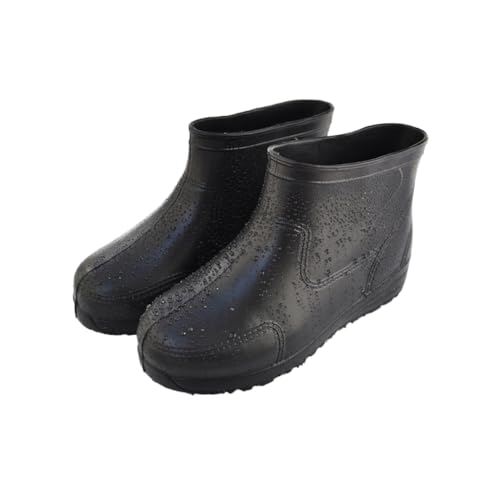 BESPORTBLE Antirutsch Regenstiefel Niedriges Modell Schwarz Säure Alkalibeständige Leichte Eva schuhe Verschleißfest Dicke Sohle mit Rutschfester Struktur für Nasse Tage und Vielfältige von BESPORTBLE