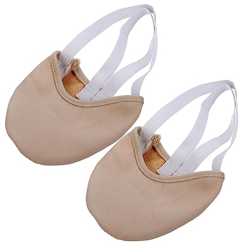 BESPORTBLE Antirutsch Tanzsocken Damen Hautfarbe Atmungsaktive Halbe Sohlen Yogasocken mit Knöchelbindung Elastisch rutschfest für Ballett Bauchtanz und Alltagsschuhträger von BESPORTBLE