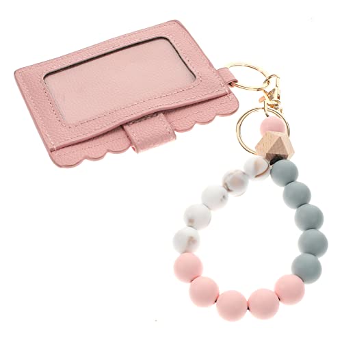 BESPORTBLE Beaded Design Schlüsselanhänger Armband Kartentasche Praktisches Kartenetui Mit Schlüsselring Pflegeleichte Stilvolle Geldbörse Für Damen Und Herren Für Geschenke Geburtstage von BESPORTBLE