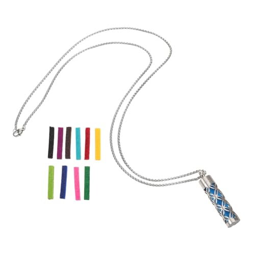 BESPORTBLE Aromatherapie Diffusor Halskette mit Hohlzylinder Anhänger und Filzpads Verstellbare Ätherisches Öl Schmuck für Frauen Langlebig und Auslaufsicher von BESPORTBLE