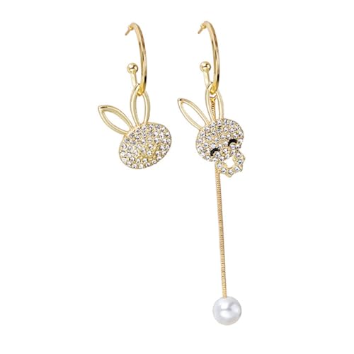 BESPORTBLE Asymmetrische Bunny Ohrhänger mit Perlen und Strassbesetzten Tropfen Lang Hautfreundlich Glatte Kanten Modischer Ohrschmuck für Damen Elegantes Design für Alltag und Besondere BESPORTBLE Asymmetrische Bunny Ohrhänger mit Perlen und Strassbesetzten Tropfen Lang Hautfreundlich Glatte Kanten Modischer Ohrschmuck für Damen Elegantes Design für Alltag und Besondere von BESPORTBLE