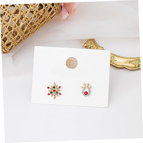 BESPORTBLE Asymmetrische Elch Ohrstecker Funkelnden Strasssteinen Kreative Weihnachtsohrringe für Damen Festlicher Ohrschmuck für Party und Familienfeiern von BESPORTBLE