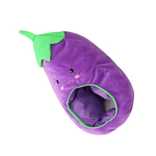 BESPORTBLE Auberginen Mütze Hundemütze Anziehmütze Obst Plüschmütze Tierkostüm Requisite Kostüm Für Männer Selfie Foto Requisiten Verrückter Hut Neuartiges Kostüm Für Partyhut von BESPORTBLE