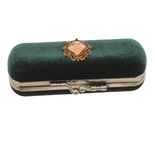 BESPORTBLE Aufbewahrungsbox für Lippenstift Tragen Abdeckung Lippenstift-Etui Reisen Lippenstiftbehälter für Damen Mini-Essentials für die Handtasche Zinklegierung Dark Green von BESPORTBLE