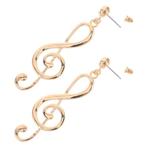 BESPORTBLE Ausgefallene Musiknoten ohrringe Damen Stilvolle Übertriebene Statement Ohrhänger mit Vintage design Leichter Komfort für Auftritte Partys und Besondere Anlässe von BESPORTBLE