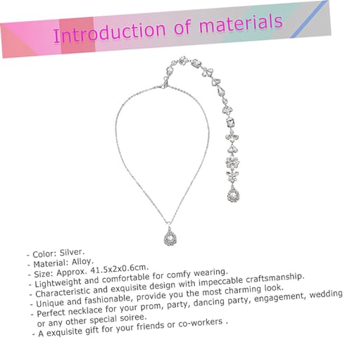 BESPORTBLE Backkette mit Perlenanhänger Lange Körperschmuck Halskette für Damen Geeignet für Hochzeit Party Tanzveranstaltung Leichter und Modischer Brautschmuck von BESPORTBLE