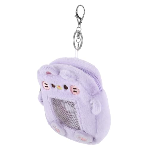 BESPORTBLE Kleiner Süßer Münzbeutel Mit Schlüsselanhänger Für Frauen Plüsch Coin Purse Tragbar Mit Reißverschluss Für Karten Geld Und Kopfhörer Perfektes Accessoire Für Unterwegs von BESPORTBLE