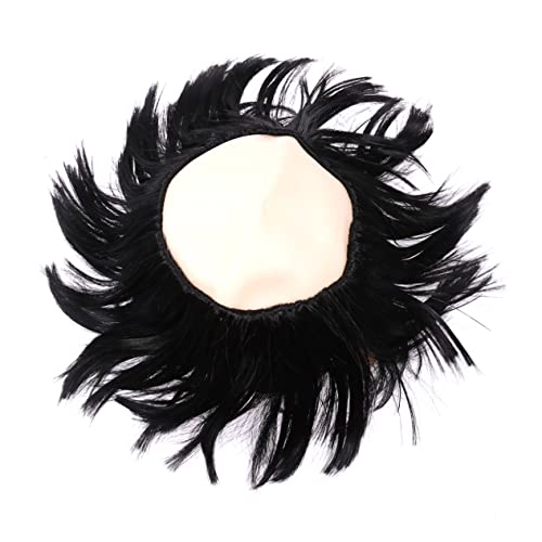 BESPORTBLE Bald Cap Perücke für Männer Schwarze Glatzkopf Perücke für Cosplay Kostümparty Wiederverwendbar Waschbar Atmungsaktiv für Tägliches für Konzerte Themenfeiern von BESPORTBLE