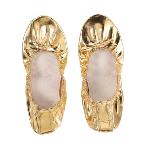 BESPORTBLE Ballettschuhe Mit Weicher Spitze Für Mädchen Ballerina-Tanzschuhe Mit Flachem Absatz Geteilte Sohle Für Yoga Und Tanzen Hohe Elastizität Und Stoßdämpfung von BESPORTBLE