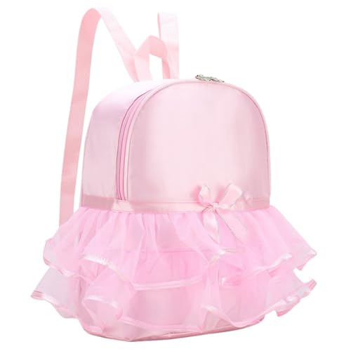 BESPORTBLE Ballett-Rucksack Für Mädchen Große Tanztasche Mit Verstellbarem Schultergurt Für Ballettschuhe Kleidung Und Zubehör Für Schule Reisen Und Training Rosa Mit Rüschen von BESPORTBLE