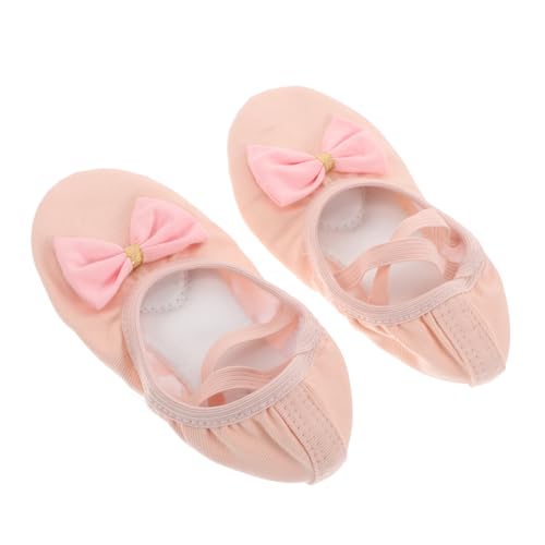 BESPORTBLE Ballettschuhe Mädchen Weiche Geteilte Ledersohle Flexibel Komfortabel Tanzschläppchen für Ballettübungen Anfänger Tanzpraxis Rosa von BESPORTBLE