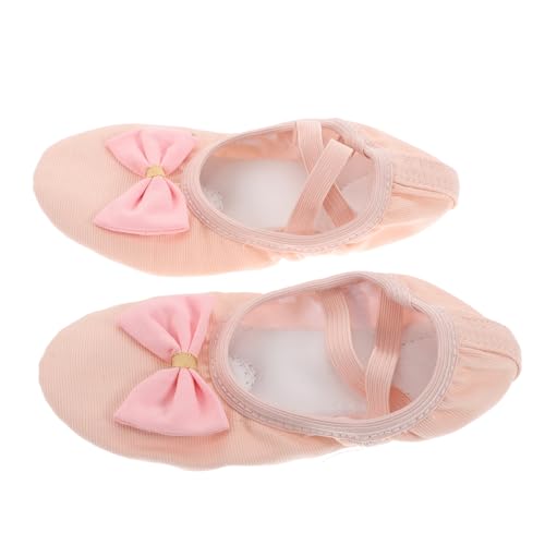 BESPORTBLE Ballettschuhe Mädchen Weiche Ledersohle Flexible Tanzschläppchen Für Balletttraining Und Tanzpraxis Ballerinas Tanzschuhe Mit Geteilter Sohle Komfortabel von BESPORTBLE