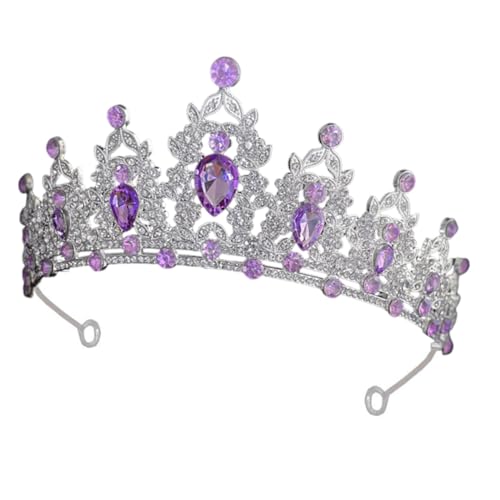 BESPORTBLE Barock Damen Tiara Krone mit Funkelnden Kristallen Silber Braut Kopfschmuck Hochzeit Quinceanera Geburtstagsfeier Festlicher Haarschmuck von BESPORTBLE