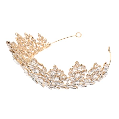 BESPORTBLE Barock Hochzeitskrone für Frauen mit Präzisen Weißen Strasssteinen Komfortables Braut Tiara Stirnband für Hochzeit Geburtstag Abschlussball Festtags Haaraccessoires von BESPORTBLE