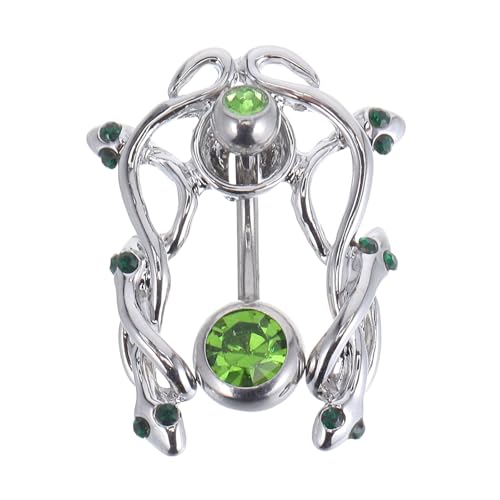 BESPORTBLE Bauchnabelringe: Bauchnabelringe – Edelstahl-Piercing-Langhanteln in Schlangenform – Bauchnabelpiercing-Schmuck für Frauen – Bauchnabelschmuck von BESPORTBLE
