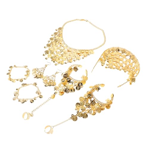 BESPORTBLE Bauchtanz Schmuckset Damen Leichtes Accessoire Set mit Halskette Kopfschmuck Armbändern und Ohrringen für Bühnenauftritte Kulturelle Events und Tanzpraxis BESPORTBLE Bauchtanz Schmuckset Damen Leichtes Accessoire Set mit Halskette Kopfschmuck Armbändern und Ohrringen für Bühnenauftritte Kulturelle Events und Tanzpraxis von BESPORTBLE