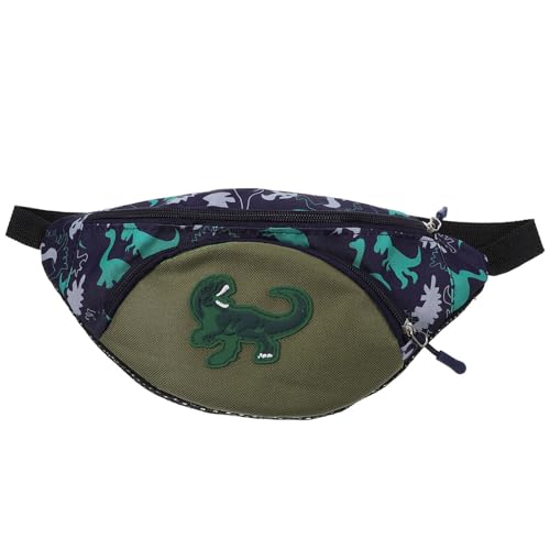 BESPORTBLE Dino Umhängetasche Junge Mädchen Brusttasche Dinosaurier Gürteltasche Hüfttasche Tragbar Für Jungen Mädchen Grün von BESPORTBLE