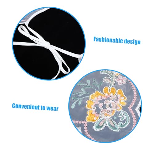 BESPORTBLE Bestickter Abnehmbarer Fake Kragen für Damen Blumiges Design Leichter Atmungsaktiver Eleganter Schalkragen Vielseitig für Formelle und Alltag Outfits Modisches Accessoire von BESPORTBLE