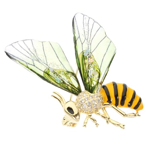 BESPORTBLE Bienenbrosche Damen Retro Stil Stilvolle Gold Grüne Biene Anstecknadel Modisches Kleidung Accessoire für Jacken Schals Kleider Taschen Leicht zu Befestigen und Abnehmbar BESPORTBLE Bienenbrosche Damen Retro Stil Stilvolle Gold Grüne Biene Anstecknadel Modisches Kleidung Accessoire für Jacken Schals Kleider Taschen Leicht zu Befestigen und Abnehmbar von BESPORTBLE