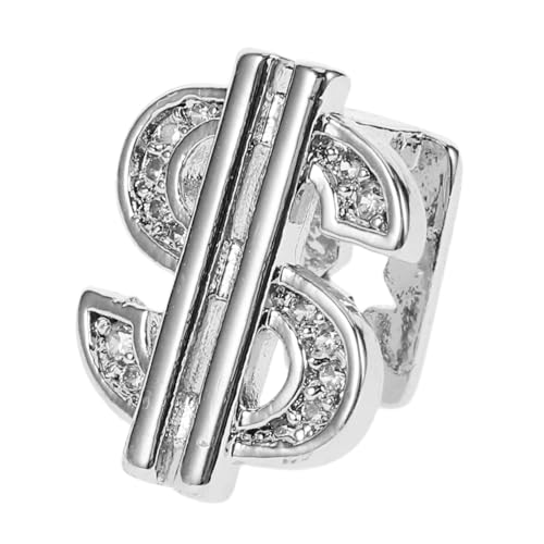 BESPORTBLE Bling-grills Zahnkappen Zahnanhänger Zahnaufsätze Zahngrills Rapperkostüm Zahnschmuck Halloween-neuheitsgrill Zahngrillkappe Zum Aufclipsen Silberne Zahnkappe von BESPORTBLE