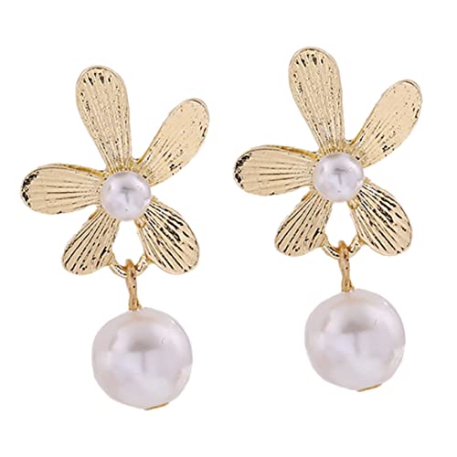 BESPORTBLE Blumen Perlen Ohrstecker Damen Blütenform Ohrschmuck Ohrringe für Alltag Party von BESPORTBLE