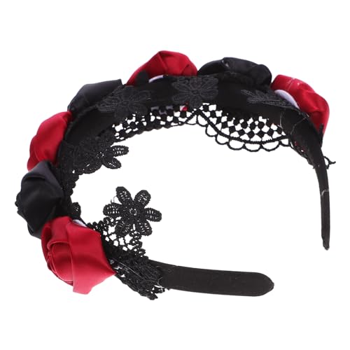 BESPORTBLE Blumen Stirnband Für Halloween Haarband Blumenspitzen Stirnband Kopfschmuck Requisiten Haarreifen Party Zubehör Haar Accessoire Haarschmuck Requisite Cosplay Zubehör von BESPORTBLE