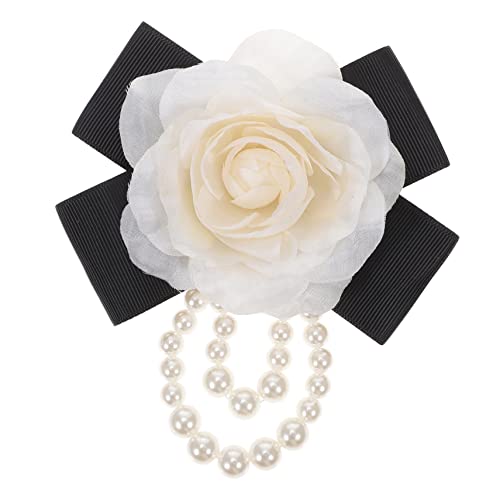 BESPORTBLE Blumenbrosche Anstecknadel mit Perlen für Damen Kamelie Brosche zur Dekoration von Kleidung Schals Taschen für Besondere Anlässe von BESPORTBLE