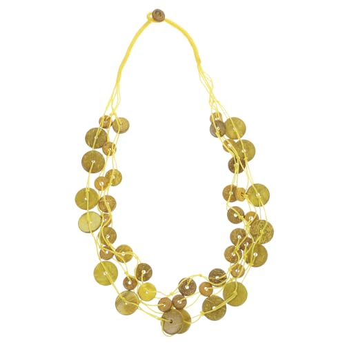 BESPORTBLE Boho Perlen Halskette Damen Handgemachte Halskette Aus Kokosnussschalen Strand Kette Für Frauen Leichte Und Dekorative Choker von BESPORTBLE