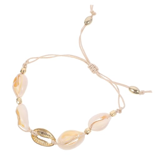 BESPORTBLE Bohemian Stil Elektrisches Plattiertes Muschel armband Kleines Geflochtenes Damenarmband Modischer Ozeanwind Fußschmuck Leichtes Strand accessoire für Frauen von BESPORTBLE