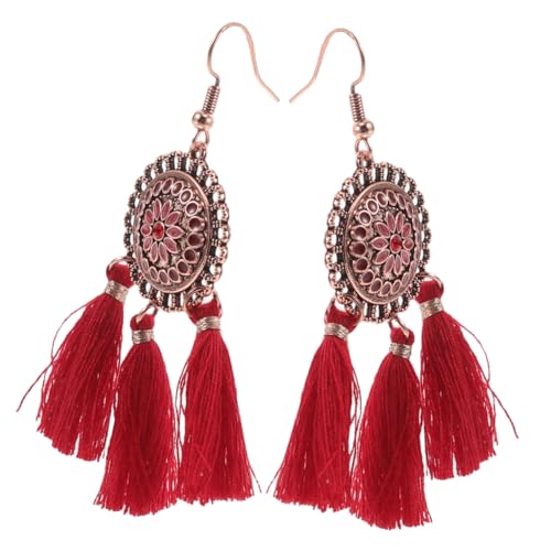 BESPORTBLE Boho Ethnische Quasten Ohrringe Rote Chinesische Stil Baumelnde Ohrhänger Festliche Neujahrs Accessoires Für Frauen Mit Traditionellem Design BESPORTBLE Boho Ethnische Quasten Ohrringe Rote Chinesische Stil Baumelnde Ohrhänger Festliche Neujahrs Accessoires Für Frauen Mit Traditionellem Design von BESPORTBLE