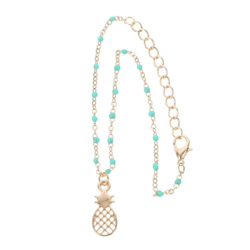 BESPORTBLE Boho Metall Fußkettchen Damen Doppellagige Kreative Ananas Fußkette Strand Schmuck Verstellbar Modisch Langlebig von BESPORTBLE