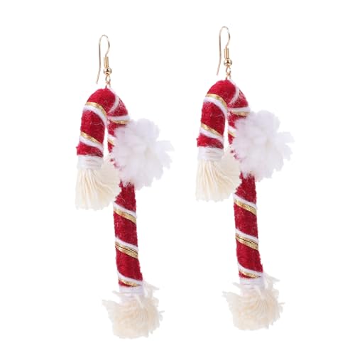 BESPORTBLE Boho Ohrringe Quasten Hängend Rote Weihnachts Party Ohrschmuck Damen Xmas Stylische Handgefertigte von BESPORTBLE