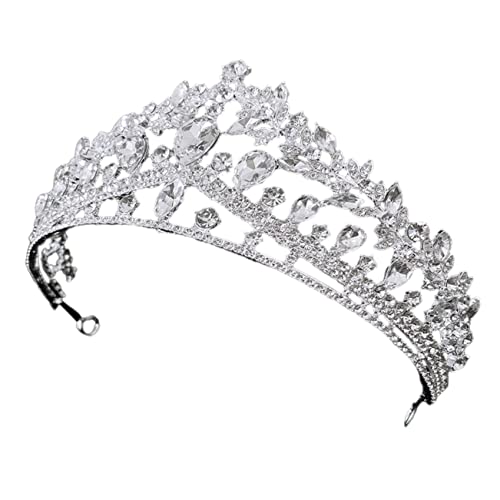 BESPORTBLE Braut Braut Gast Prom Brautjungfern Topper Tiara Zarte Party Dekorationen Disco Bachelorette Hochzeit Frauen Dusche Die Krone Legierung Silber von BESPORTBLE