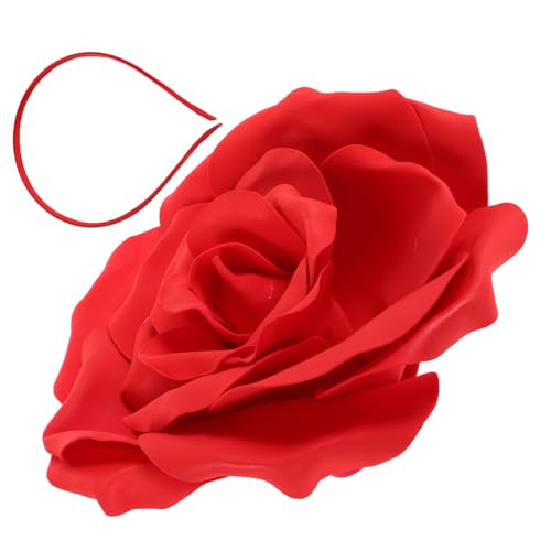 BESPORTBLE Großes Blumenstirnband Aus Kunstblumen Kopfschmuck Für Braut Blumenmädchen Hochzeit Party Karneval Haaraccessoire Blumenkranz Stirnband Blume Band von BESPORTBLE