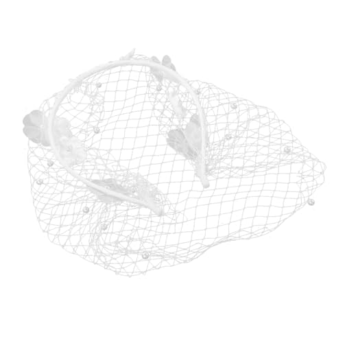 BESPORTBLE Brautschleier Haarreif mit Kunstperlen Eleganter Jahre Fascinator für Hochzeiten Cocktail Events für Teepartys Festliche Anlässe von BESPORTBLE